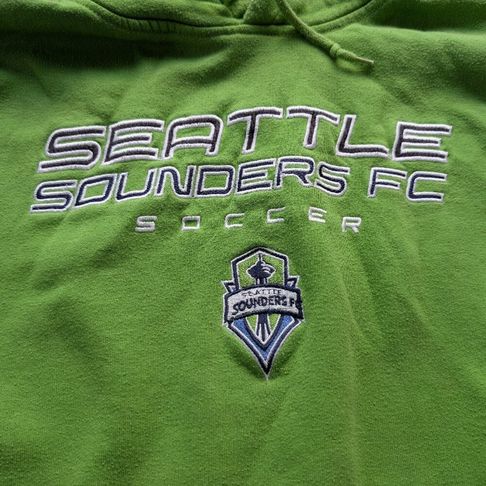 Adidas Seattle Sounders FC Soccer Hoodie Kangaroo + Sports Damn It Doll